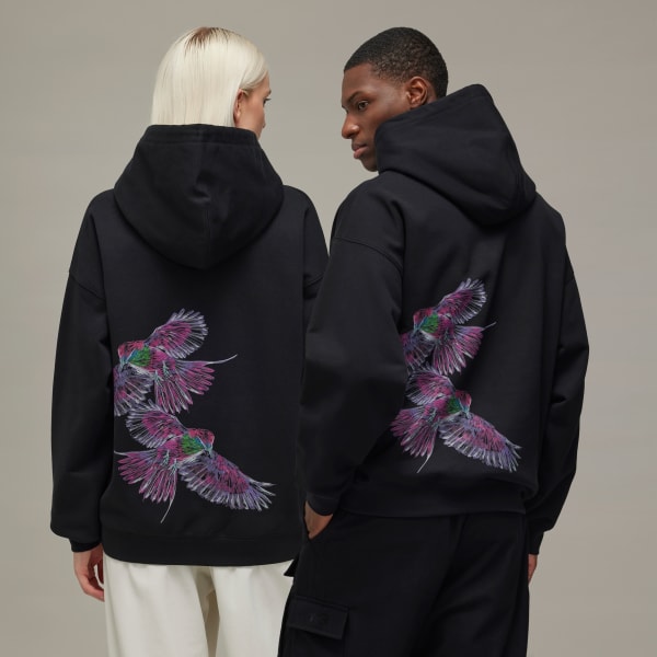 adidas Y 3 Graphic Hoodie Black adidas UK