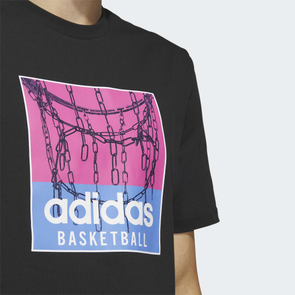 Black Chain Net Basketball Graphic Tee