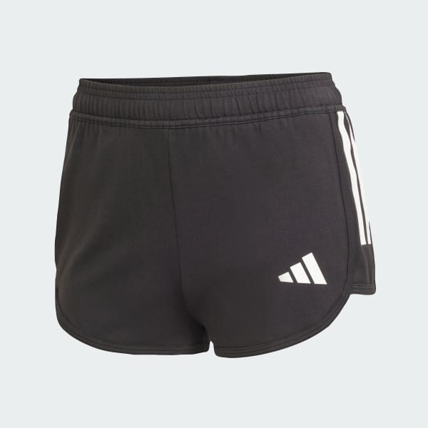 Black Tiro Cut 3-Stripes Fitted Shorts