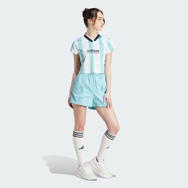 adidas Tiro Snap Button Shorts Turquoise Free Shipping with adiClub adidas US