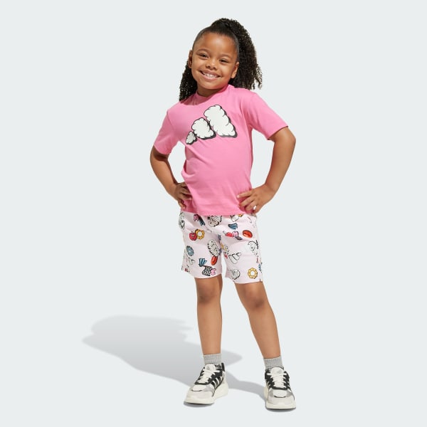 Pink Seasonal Essentials Fun Tee Set Kids