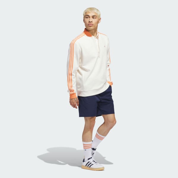 Hvid Originals 3-Stripes 1/4 Zip Sweatshirt trøje