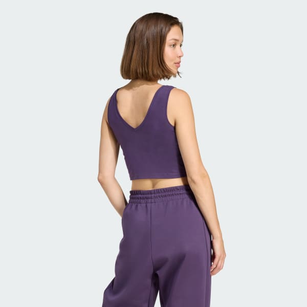 Morado Polera Sin Mangas Essentials Logo Pequeño Algodón