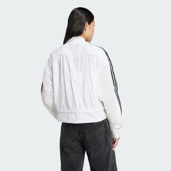 Vit adidas Originals R3CD Lightweight Windbreaker Bomberjacka