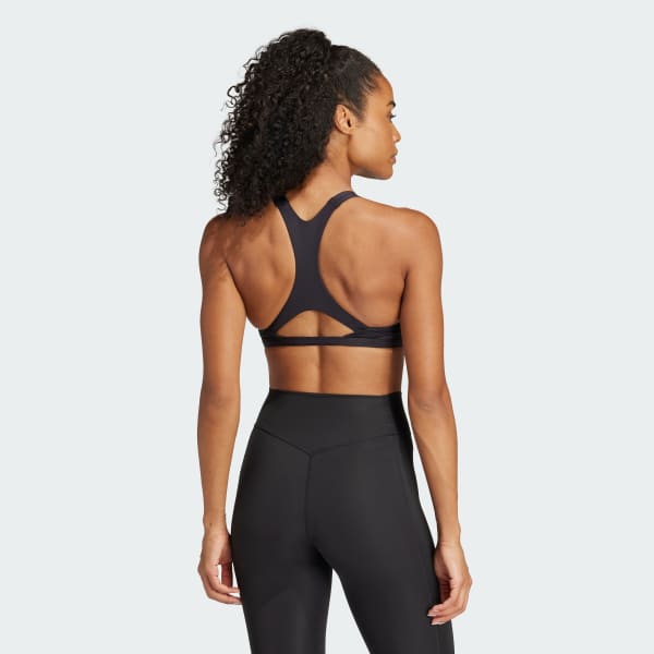 Negro Top Deportivo Aeroimpact Luxe Training Soporte Ligero