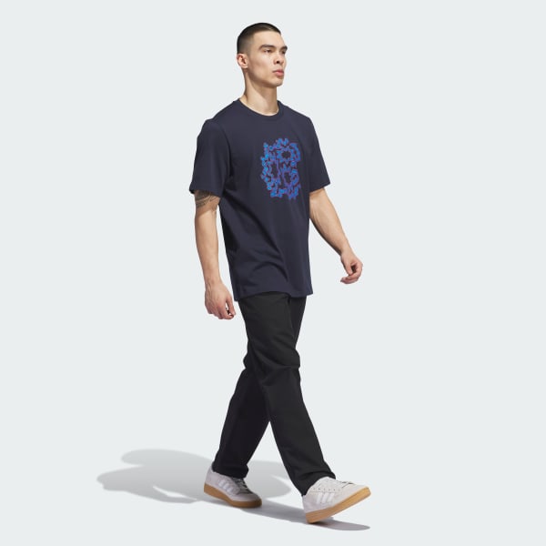 Azul Camiseta Skateboarding 3 Estrellas