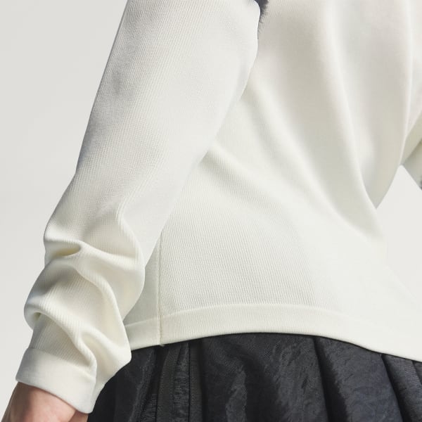 Bianco t-shirt a maniche lunghe