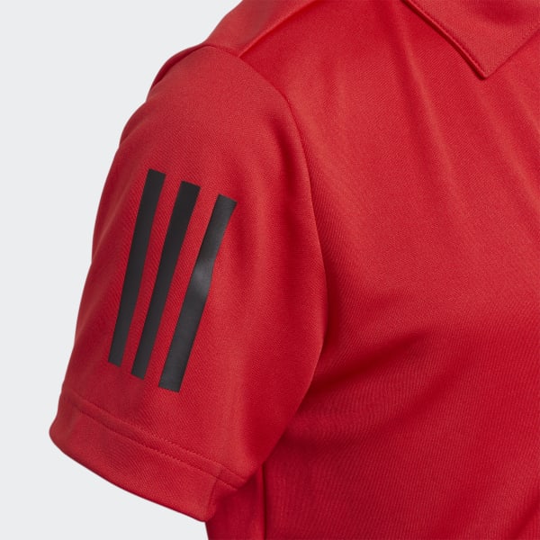 Red 3-Stripes Golf Polo Shirt