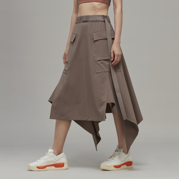 Brown Y-3 Classic Refined Wool Skirt MMI05