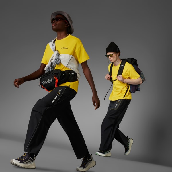 สีเหลือง เสื้อยืดพิมพ์ลาย adidas National Geographic UF AEROREADY