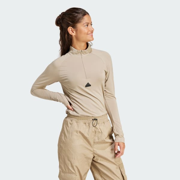Green City Escape Quarter-Zip Long Sleeve Tee