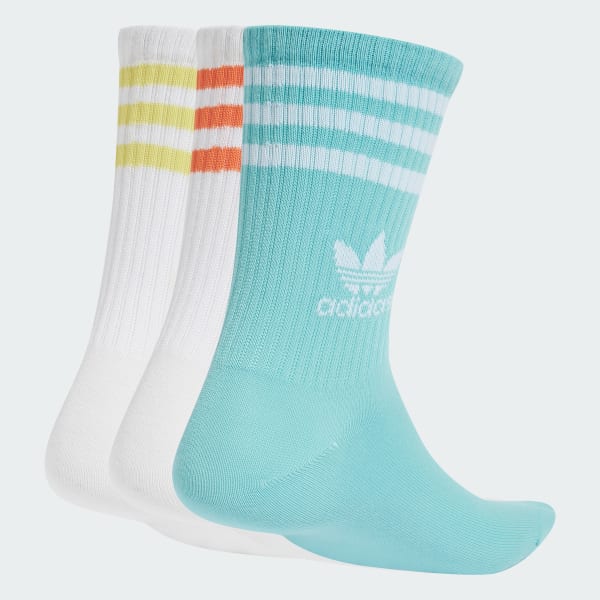 Weiss Mid Cut Crew Socken, 3 Paar