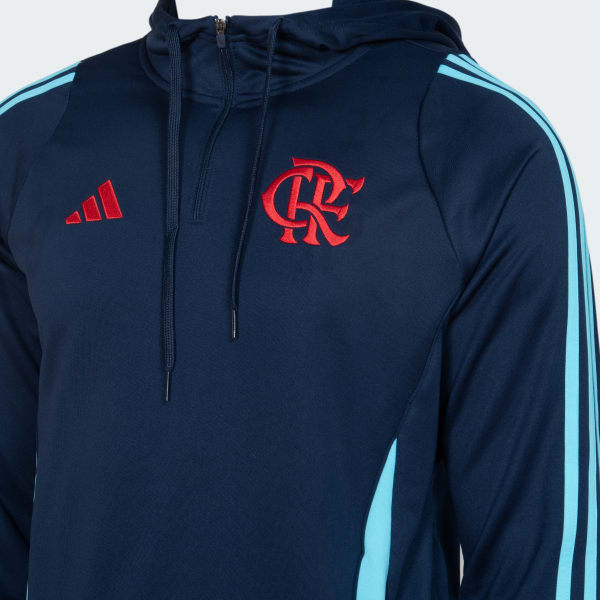 Azul Moletom Capuz Treino CR Flamengo Tiro 24