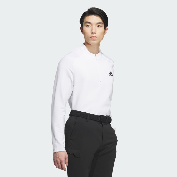 White 콜드레디 하프집 긴팔 셔츠