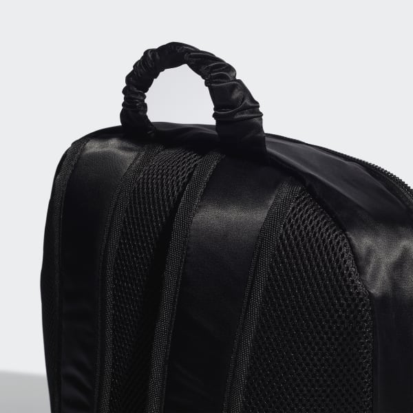 adidas Puffy Satin Backpack - Black, Women's Lifestyle