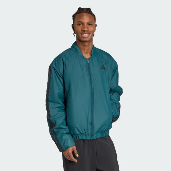 Verde Chamarras bómber aislantes Essentials con CLIMAWARM y las 3 Franjas