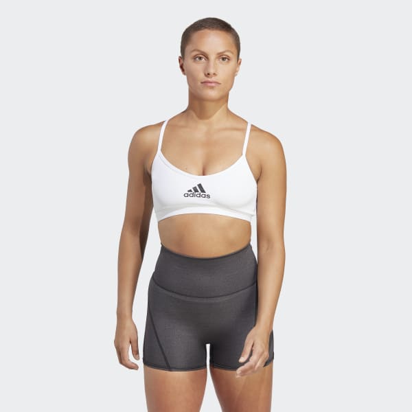 ADIDAS AEROREACT TRAINING LIGHT-SUPPORT FLORAL PRINT A-C CUP BRA