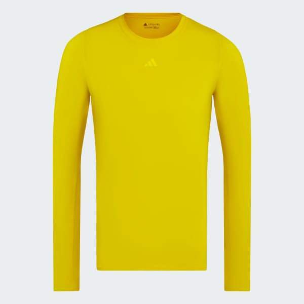 Amarillo Remera Techfit AEROREADY Manga Larga