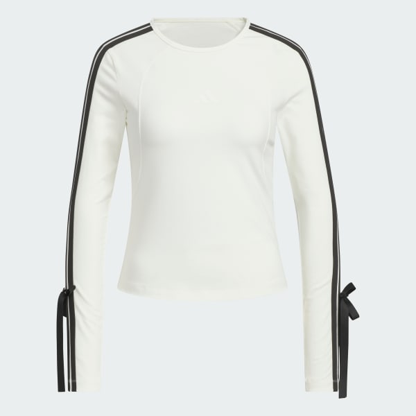 White Women 3 Stripe 롱 슬리브 티