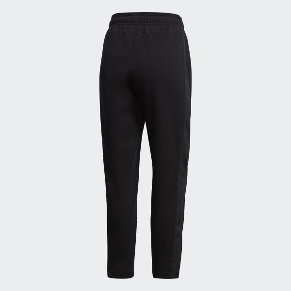 Black 7/8 Slim Pants With Techy Woven Inserts IJM22