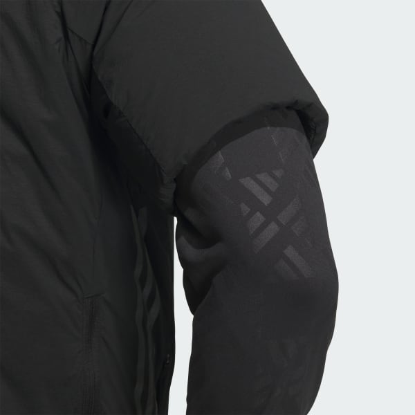 【L】秋冬 定価36,300円 アディダスゴルフ ハイネック半袖ダウンジャケット アディダス 【ゴルフ】撥水 ハイネック フルジップ半袖ダウン