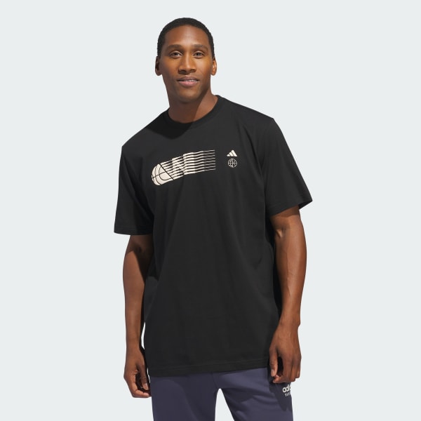 Preto Camiseta Estampada Worldwide Hoops City
