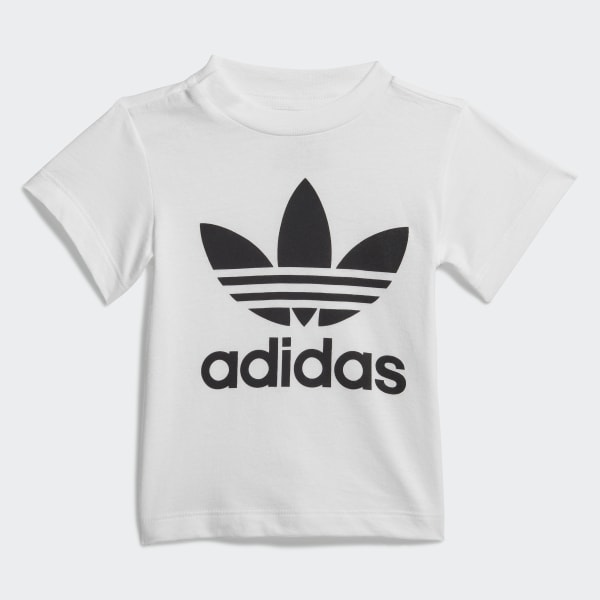wit Trefoil Short en T-shirt Set