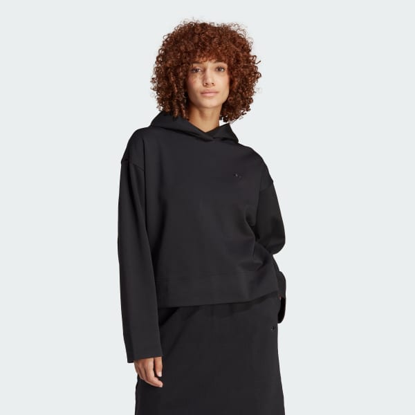 adidas Premium Essentials Short Hoodie Zwart adidas Offici le Shop