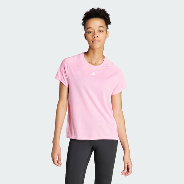 Hong Áo Thun Cổ Tròn Minimal Branding Train Essentials AEROREADY