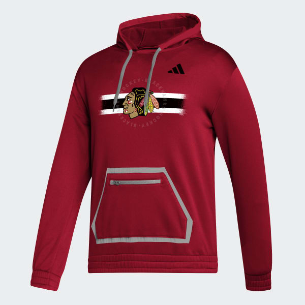 adidas Blackhawks Team Issue Pullover Hoodie - Red | Men's Hockey ...