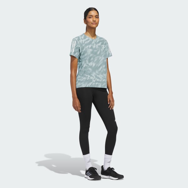Turquesa Camiseta Own The Run con Estampado Integral