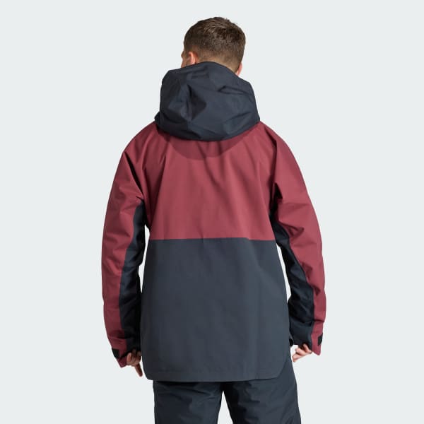 Red adidas rain jacket hot sale