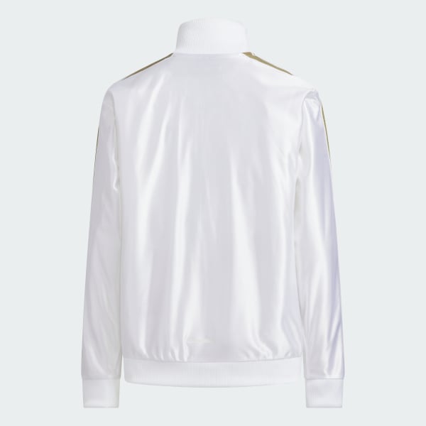 ホワイト STADIUM GOLD ルーズフィット トリコット ウォームアップ ジャケット キッズ
