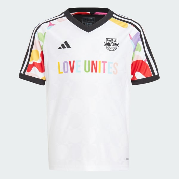Youth Adidas White New York Red Bulls 2023 Pride Pre-Match Top Size: Medium