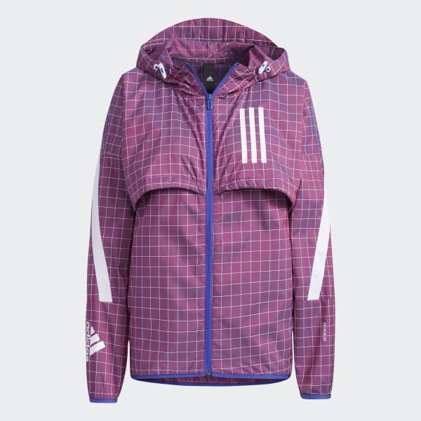 Buy ADIDAS Pink Solid Round Neck Polyester Womens Sports Jacket