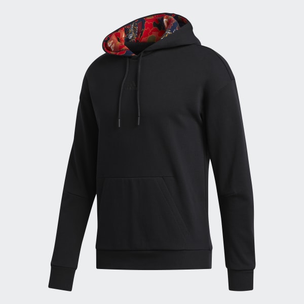 Adidas black hooded sweatshirt new arrivals