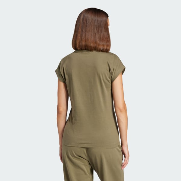 Verde Camiseta Essentials Linear de Algodão