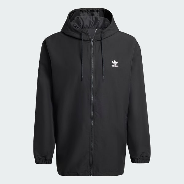Black adidas Originals Trefoil Windbreaker