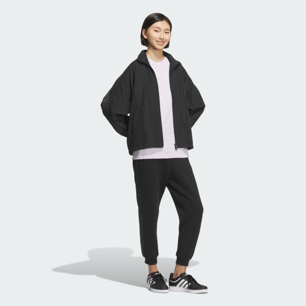 ブラック ワーディング ルーズフィット ウーブンジャケット