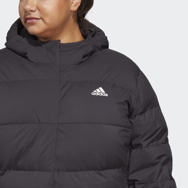 adidas Helionic Hooded Jacket (Plus Size) - Black Women's Hiking | adidas