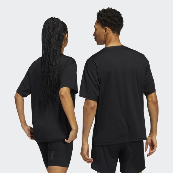 noir T-shirt de running graphique (Non genré) TM243