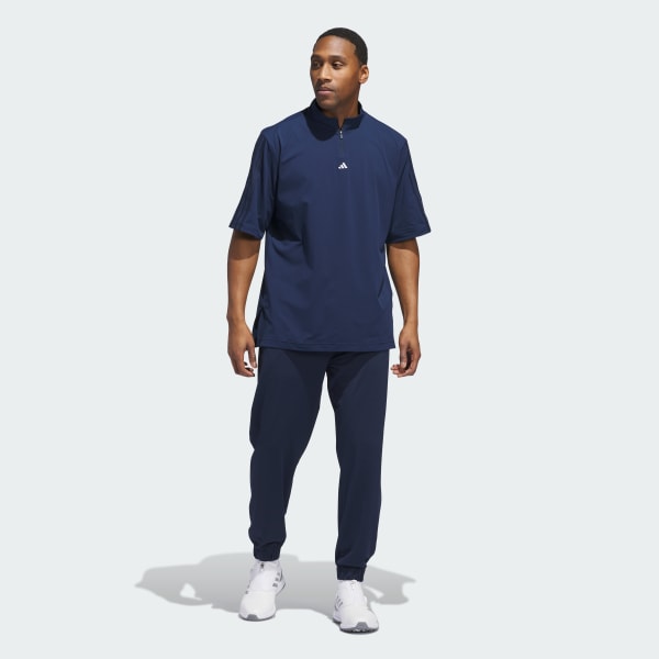 adidas Ultimate365 Twistknit Piqué Mock Polo Shirt - Blue | Men's