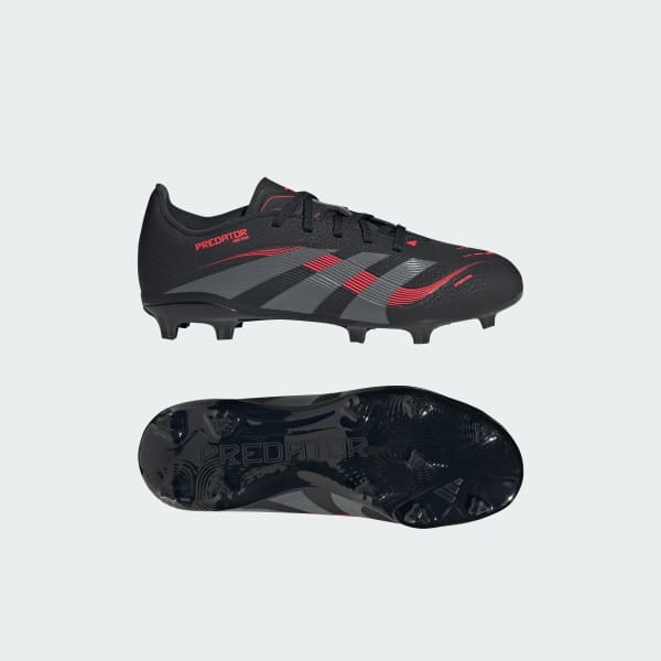 Negro Calzado de Fútbol Predator Elite Sin Cordones Terreno Firme Niños