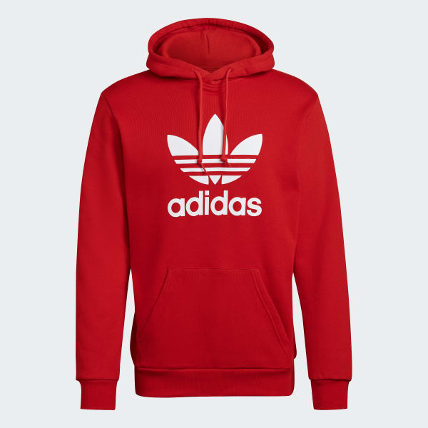 adidas Sudadera con Gorro Adicolor Classics Trifolio Rojo adidas Mexico