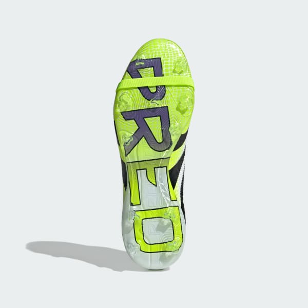 White Predator Pro Fold-Over Tongue Firm Ground Cleats