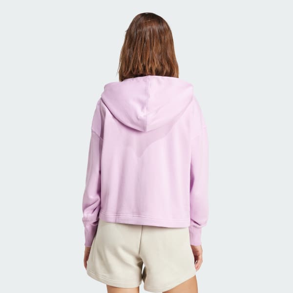 Morado Polerón con Capucha ALL SZN French Terry Holgada Cierre Frontal
