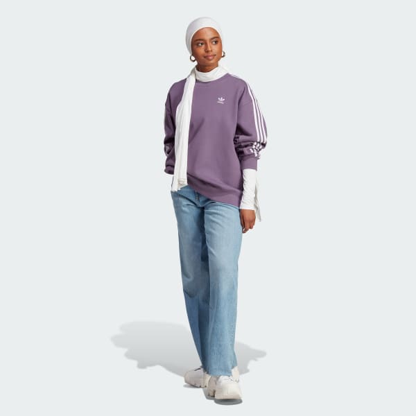 adidas Adicolor Classics Oversized Sweatshirt - Purple | Women\'s Lifestyle  | adidas US | Hosen