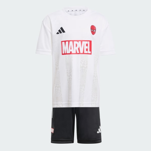 White Marvel Spider-Man Tee Set Kids