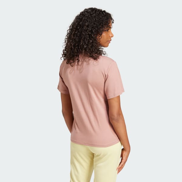 adidas Essentials Small Logo Cotton Tee - Pink | adidas
