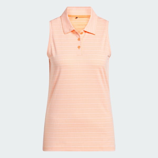 Orange ULTIMATE365 JACQUARD SLEEVELESS POLO Shirt